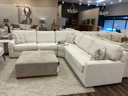 Leah 117" x 117" 5 Cushion Wedge Corner Sectional - Performance Porcelain