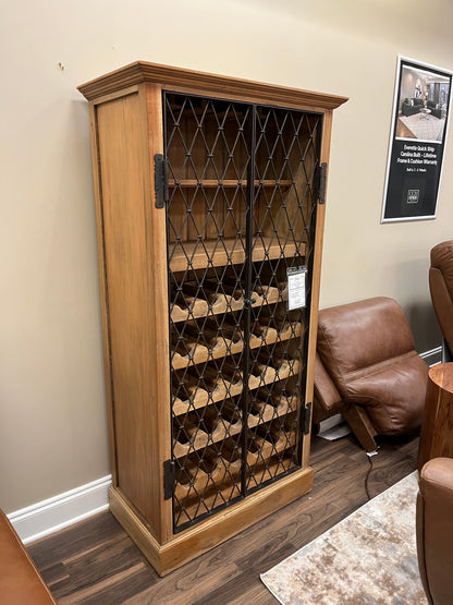 Sonoma 35" Mahogany & Iron Wine Cabinet - Driftwood