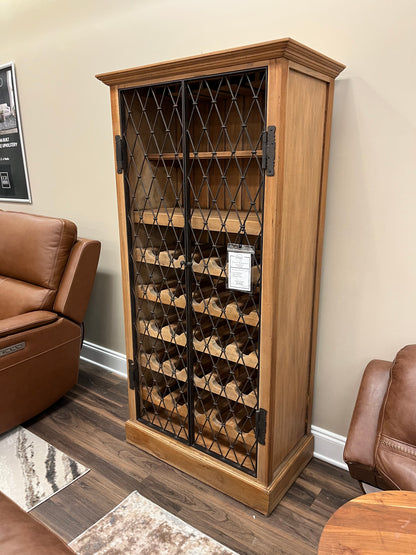 Sonoma 35" Mahogany & Iron Wine Cabinet - Driftwood