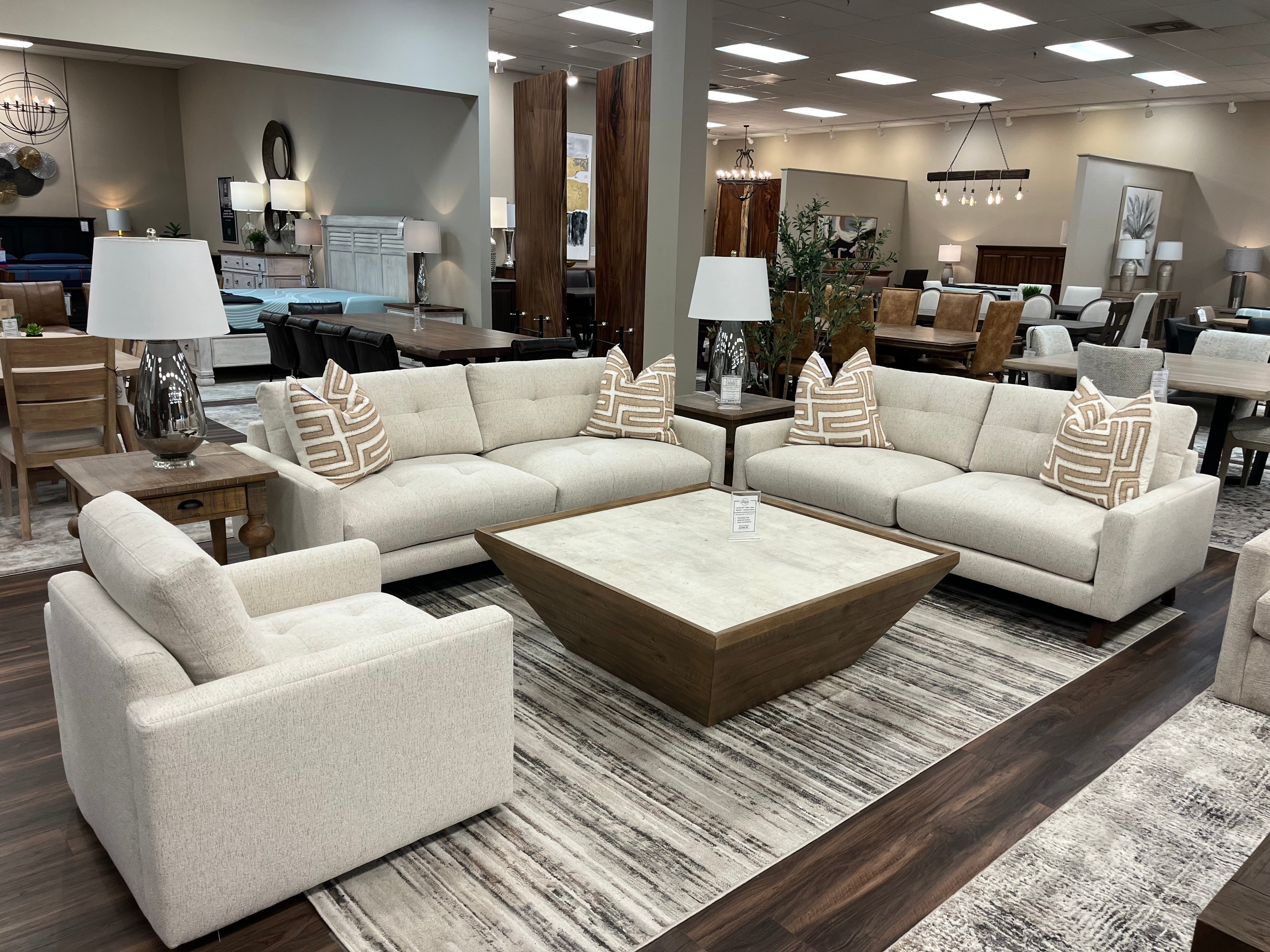 Constance Express Ship 87" 2 Cushion Tufted Sofa - Performance Natural Tweed