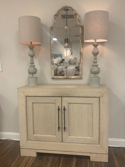 Parrish 53" 2 Door Reclaimed Pine Cabinet - Distressed Cream