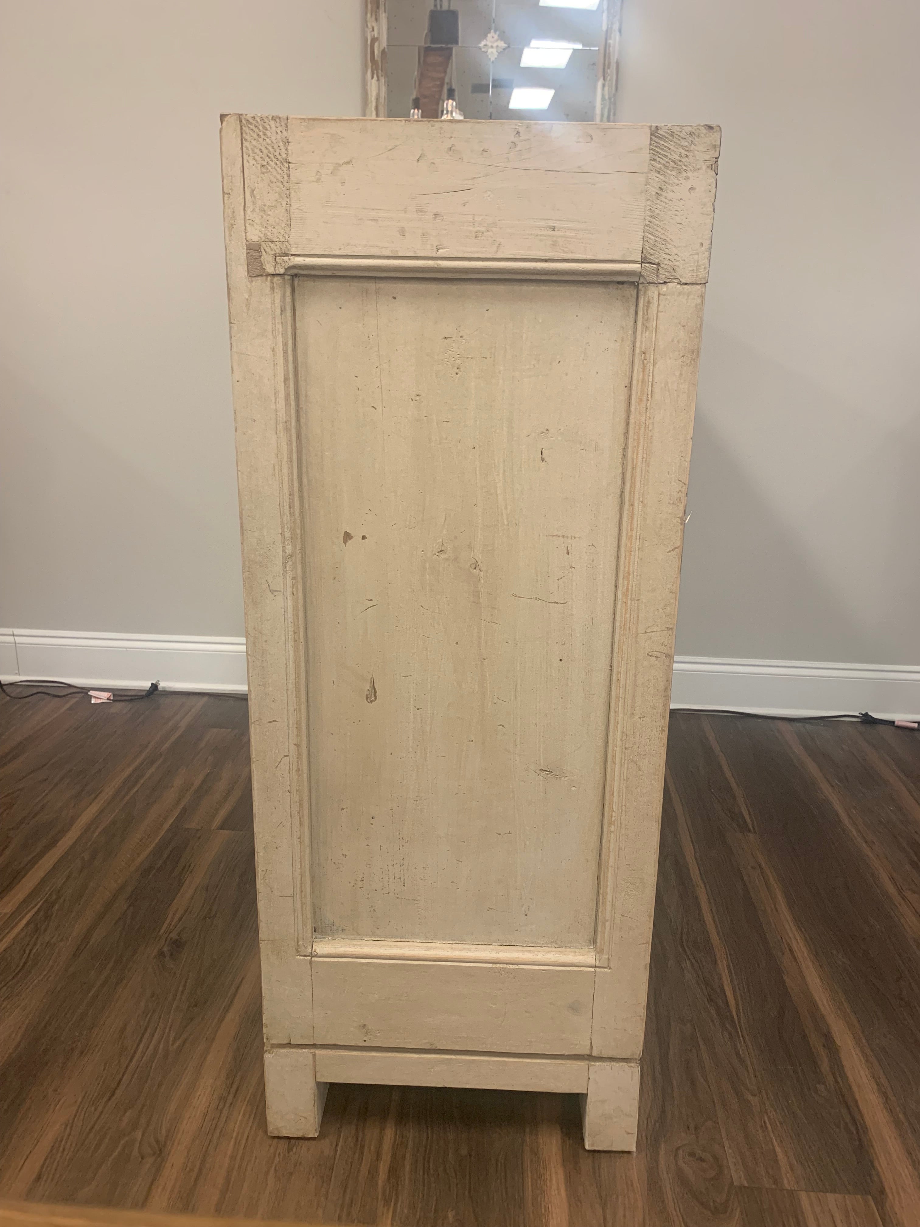 Parrish 53" 2 Door Reclaimed Pine Cabinet - Distressed Cream