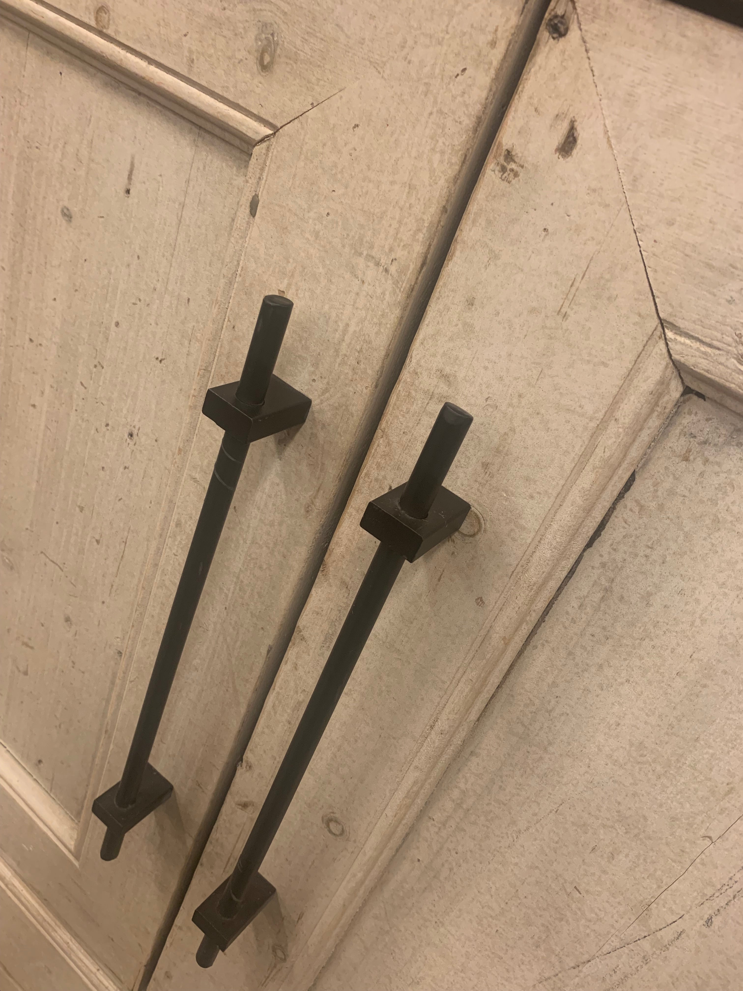 Parrish 53" 2 Door Reclaimed Pine Cabinet - Distressed Cream