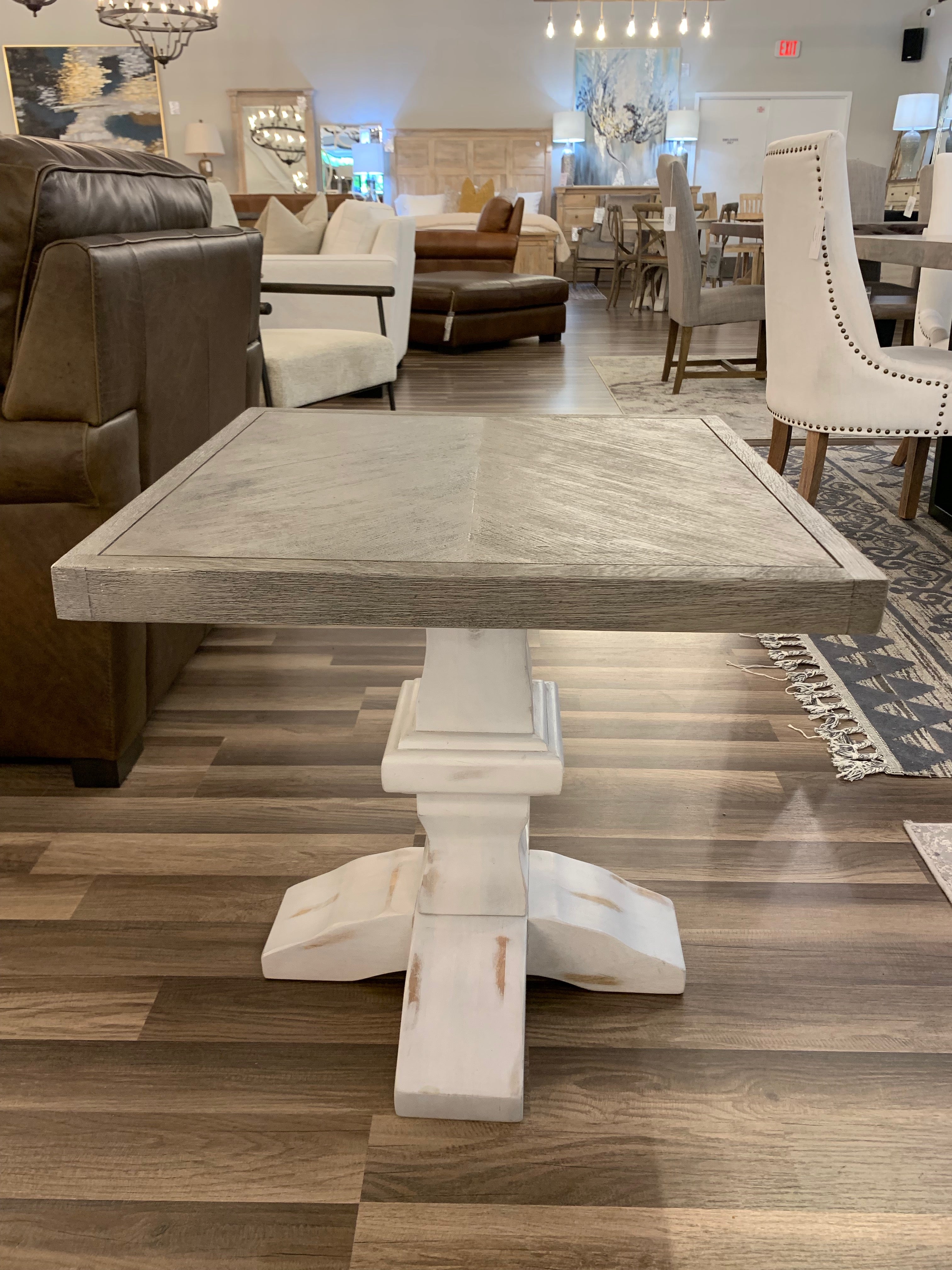 Bradley 24" End Table - Rustic Greige + Cottage White