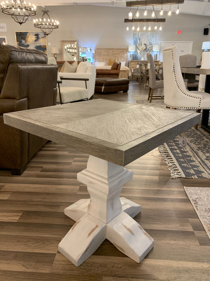 Bradley 24" End Table - Rustic Greige + Cottage White