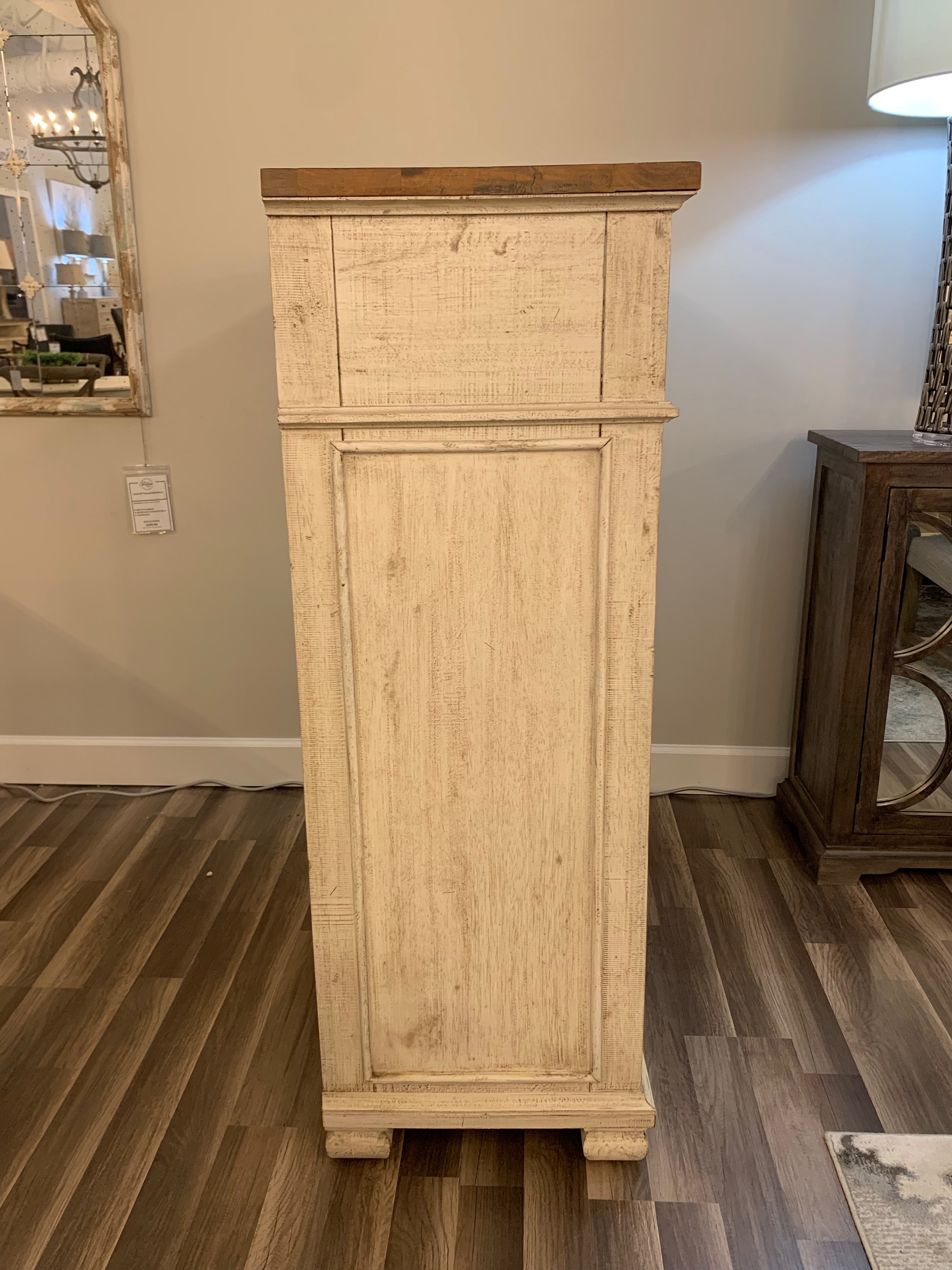 Savannah 43" Mahogany 5 Drawer Chest - Vintage Cream + Driftwood