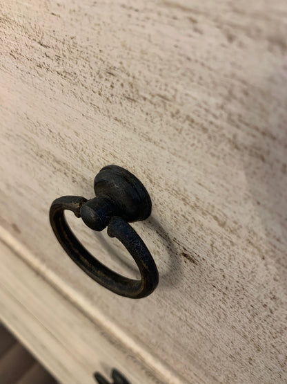 Savannah 43" Mahogany 5 Drawer Chest - Vintage Cream + Driftwood