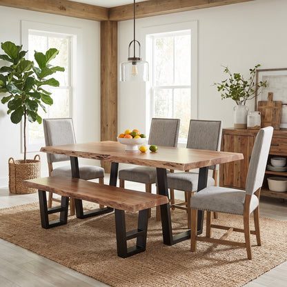 Nathan 72" Live Edge Dining Table - Honeycomb