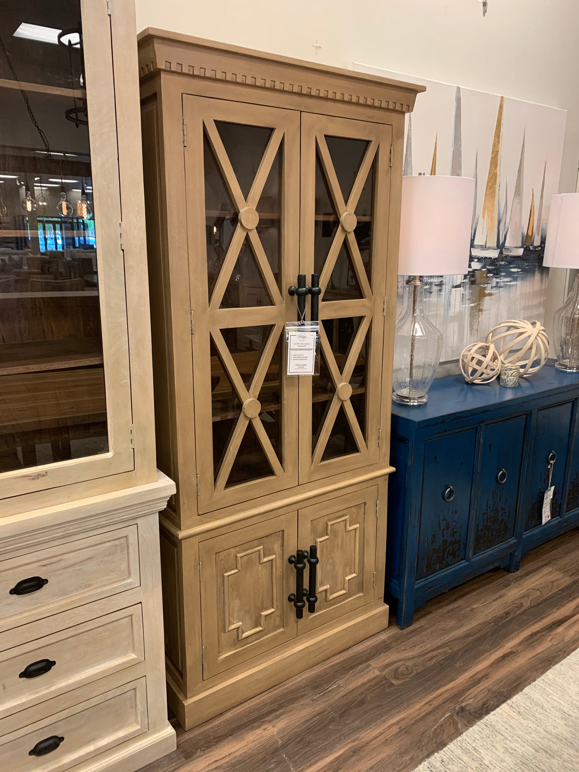 Lexi 39" 4 Door Cabinet - Beachwood