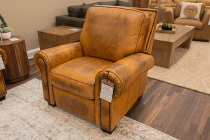 Wallace 45" Top Grain Leather Chair - Diva Mustang
