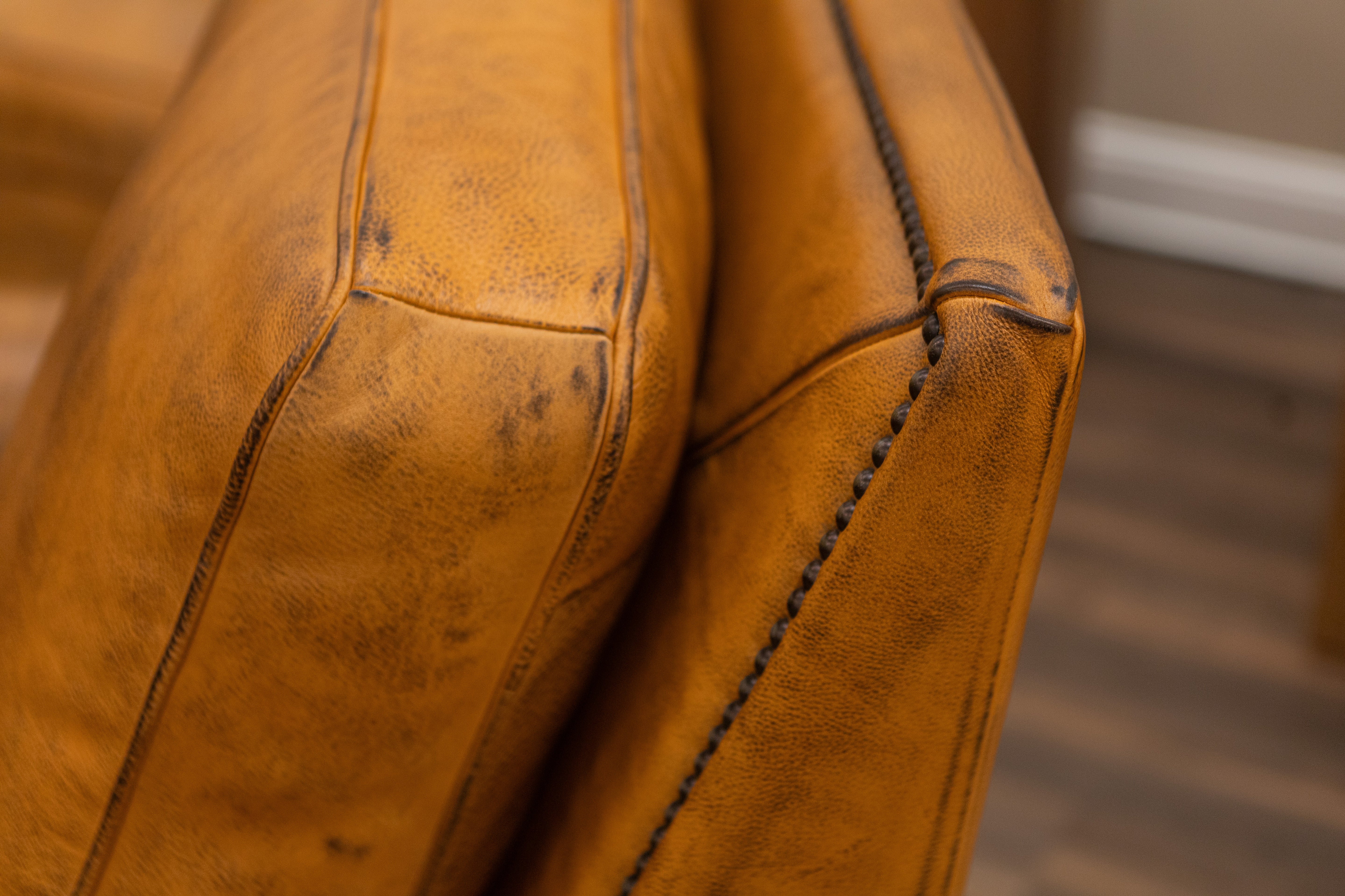 Wallace 45" Top Grain Leather Chair - Diva Mustang