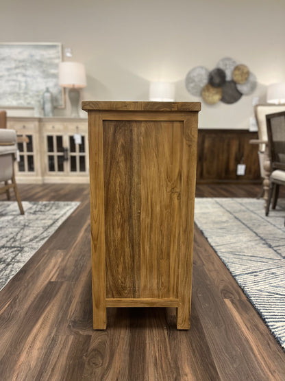 Sylvan 79" Teak + Rattan 3 Door Sideboard