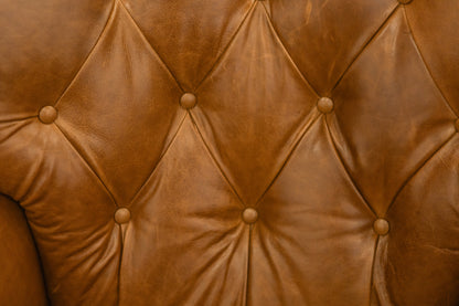 Hoss 37" Tufted Top Grain Leather Club Chair - River Stecco