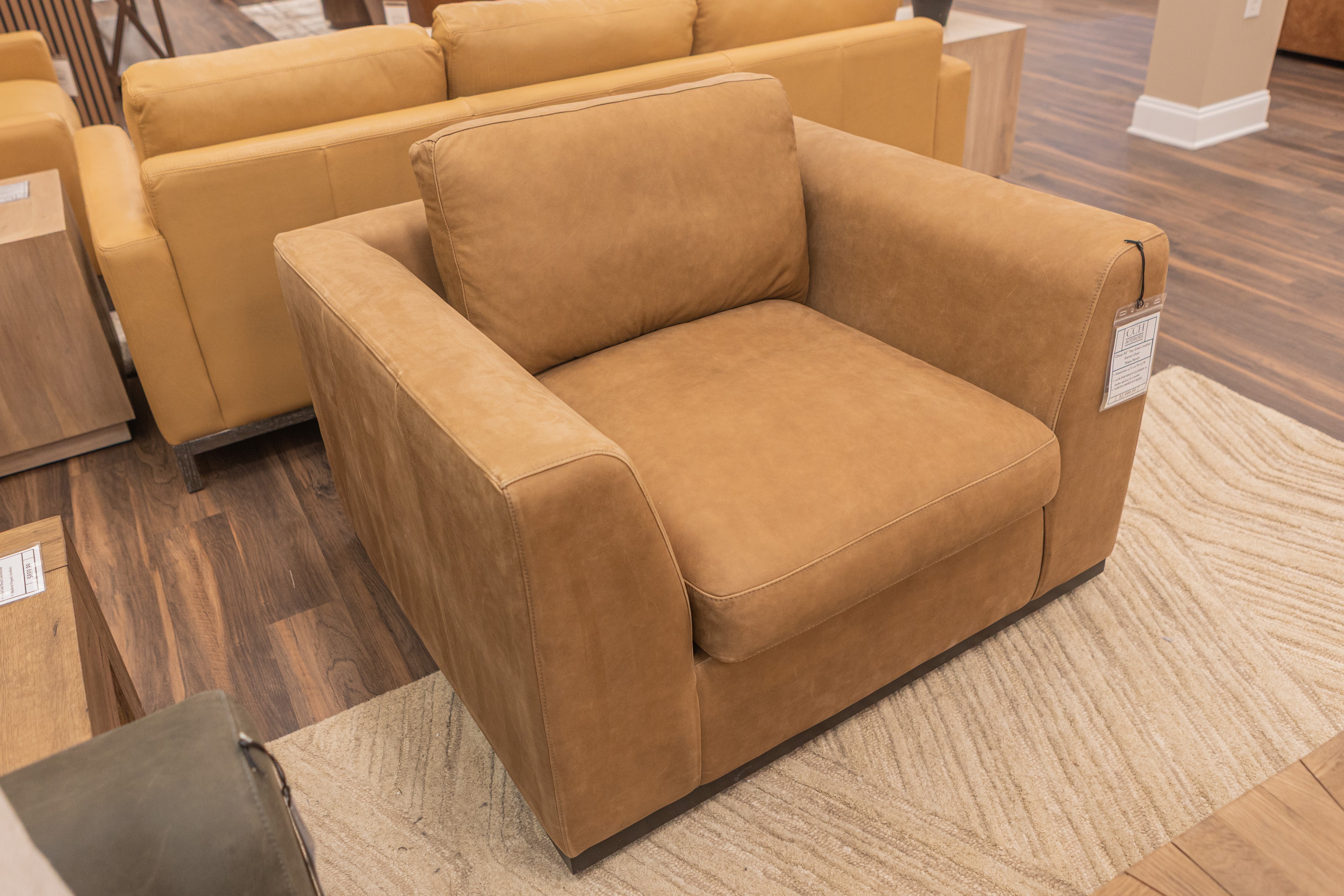 Oliver 45" Top Grain Leather Swivel Chair - Napa Ranch