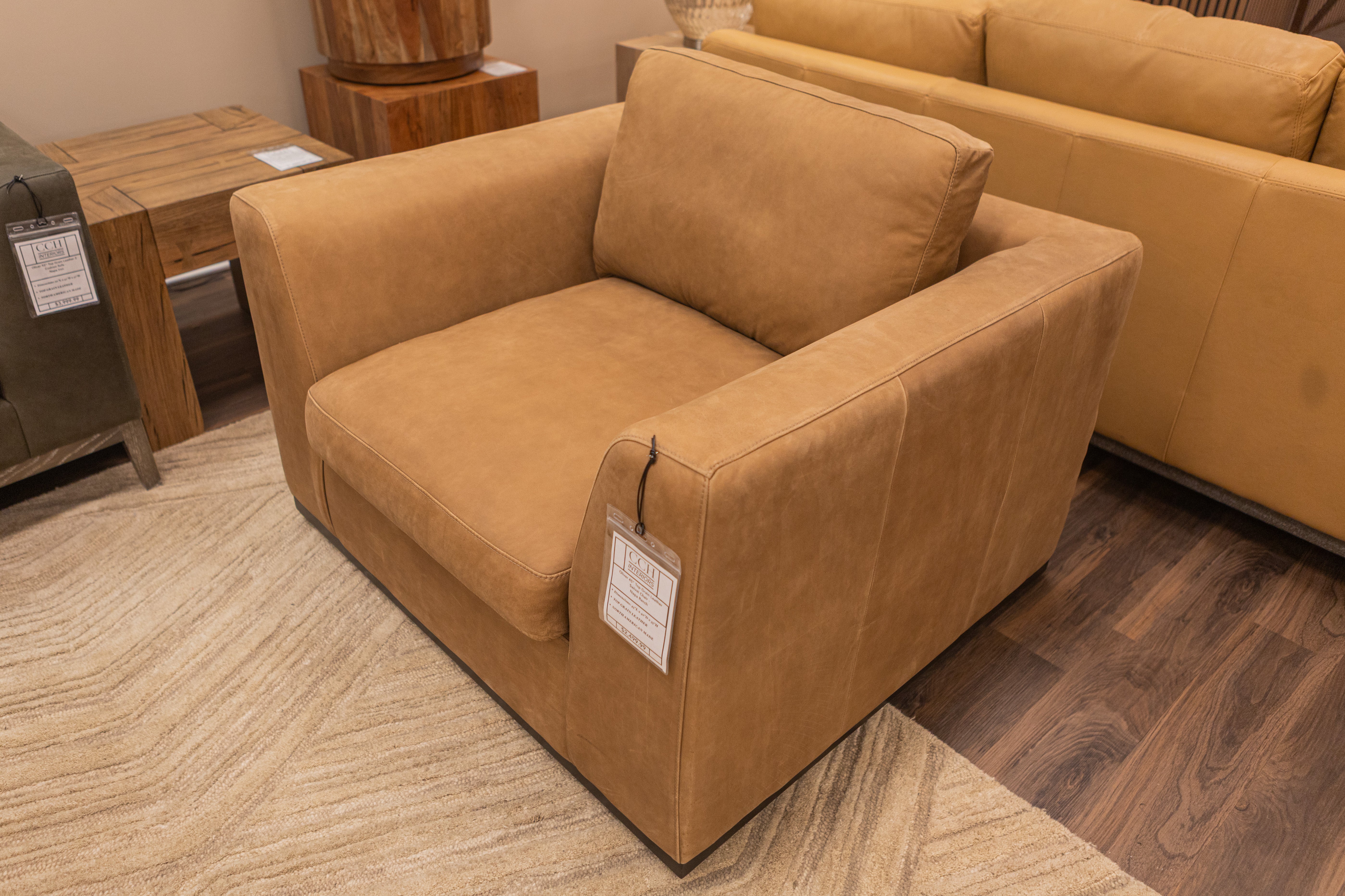 Oliver 45" Top Grain Leather Swivel Chair - Napa Ranch