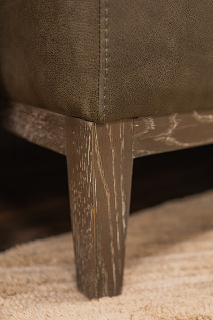 Oliver 92" Top Grain Leather 2 Cushion Sofa - Napa Iron