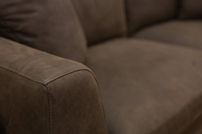 Oliver 92" Top Grain Leather 2 Cushion Sofa - Napa Iron