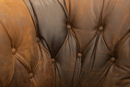 Rockford 36" Tufted Top Grain Leather Swivel Club Chair -  Reserve Sycamore