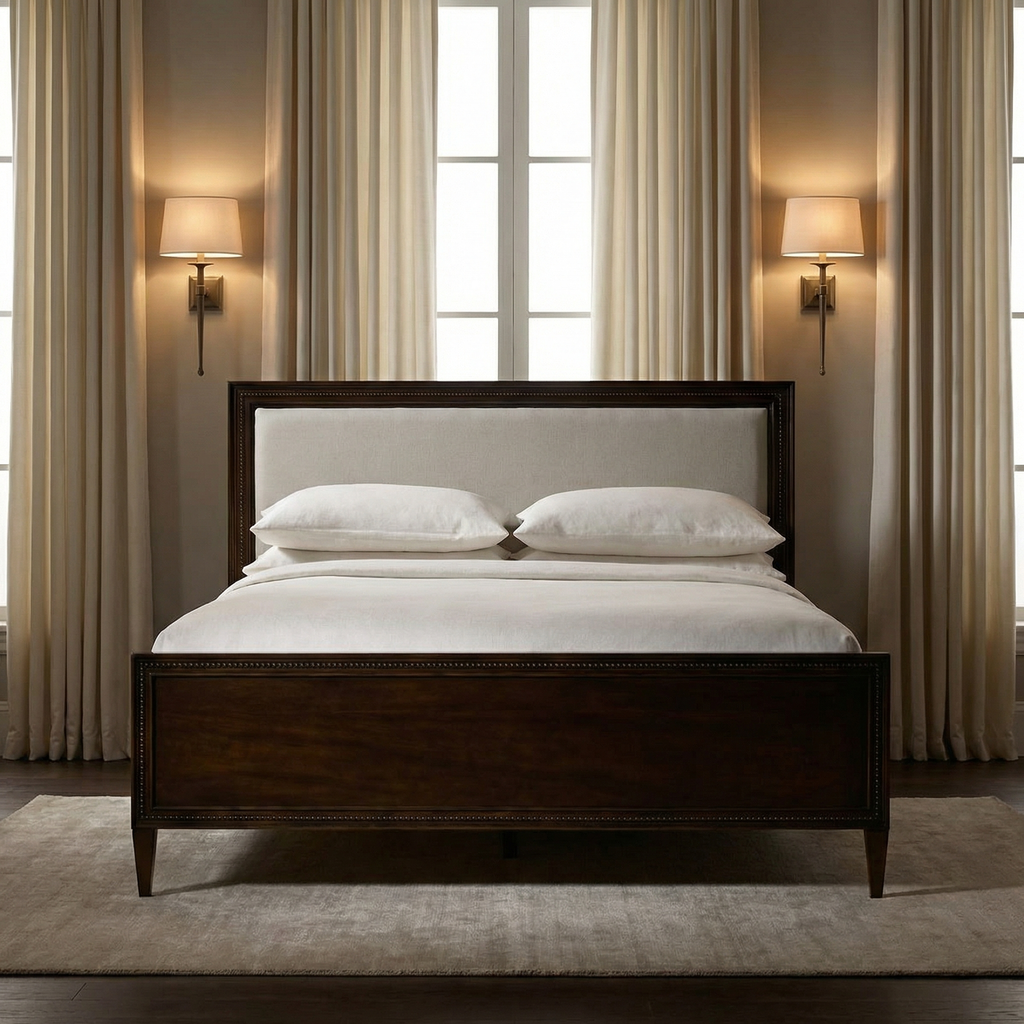 Inez 65" Mahogany Queen Bed - Thames Natural