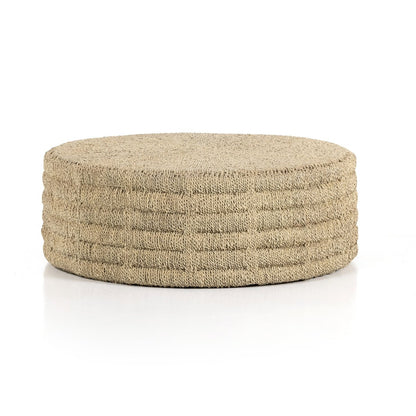 Finch 42" Round Pandan Rope Coffee Table - Light Natural
