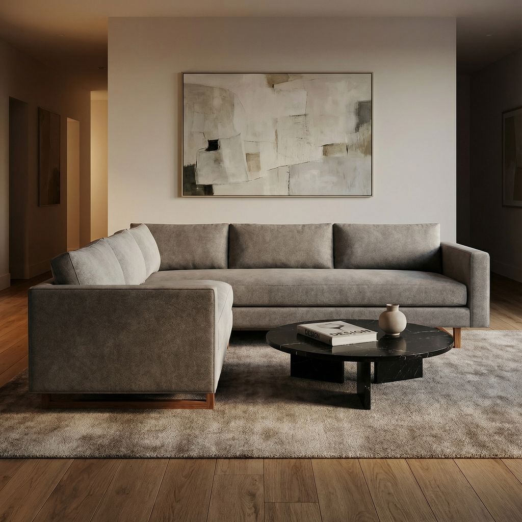 Jeffrey Quick Ship 121" x 95" Bench Cushion Sectional