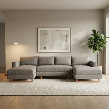 Jeffrey Express Ship 130" Dual Chaise Sectional