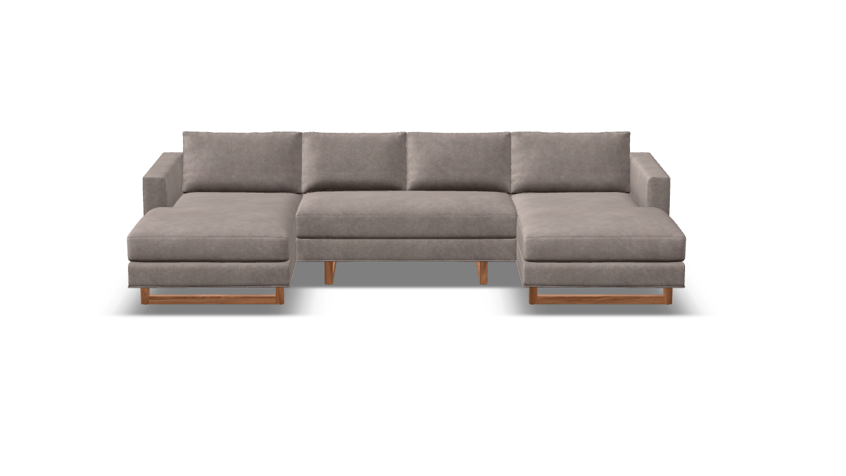 Jeffrey Express Ship 130" Dual Chaise Sectional