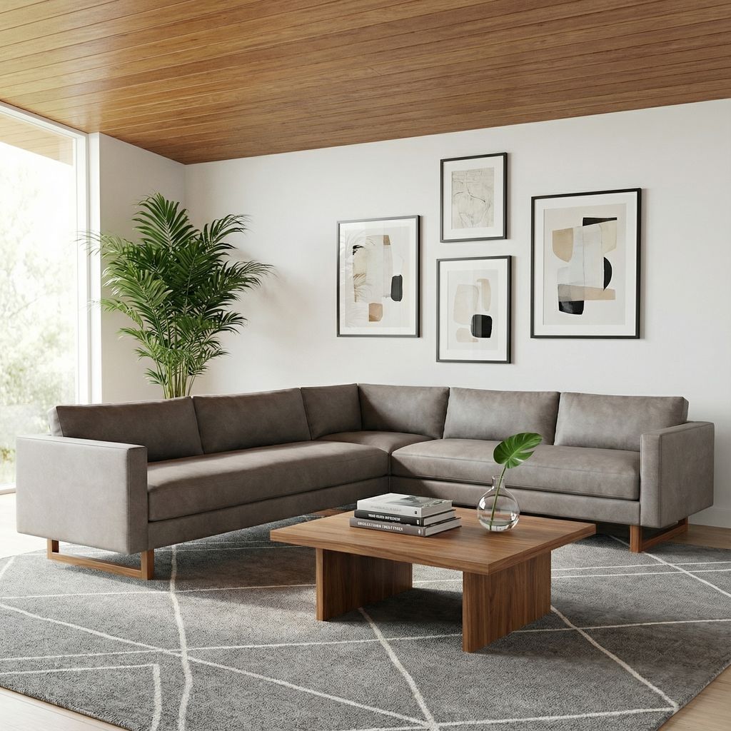 Jeffrey Express Ship 131" Sofa + Bumper Chaise