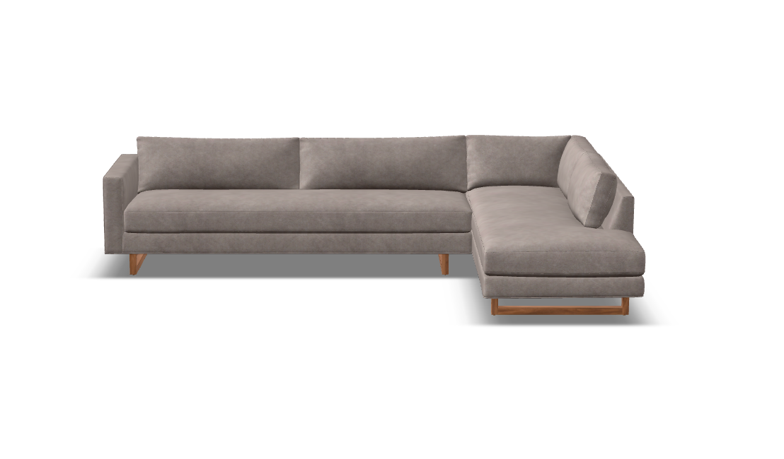 Jeffrey Express Ship 131" Sofa + Bumper Chaise