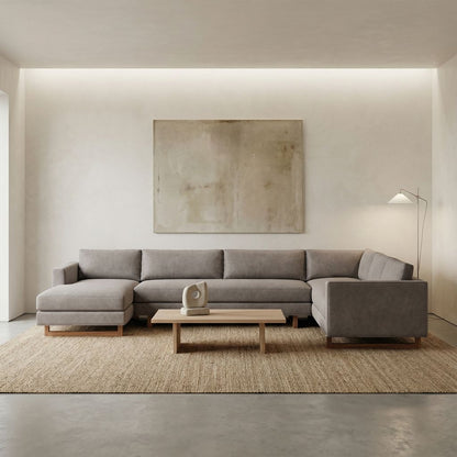 Jeffrey Express Ship 151" x 95" Sectional + Chaise