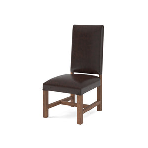 Jeremiah Top Grain Leather Dining Chair -  Tobacco + Natural