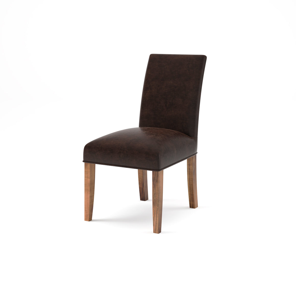 Jonas Top Grain Leather Dining Chair -  Tobacco + Natural & Smoke