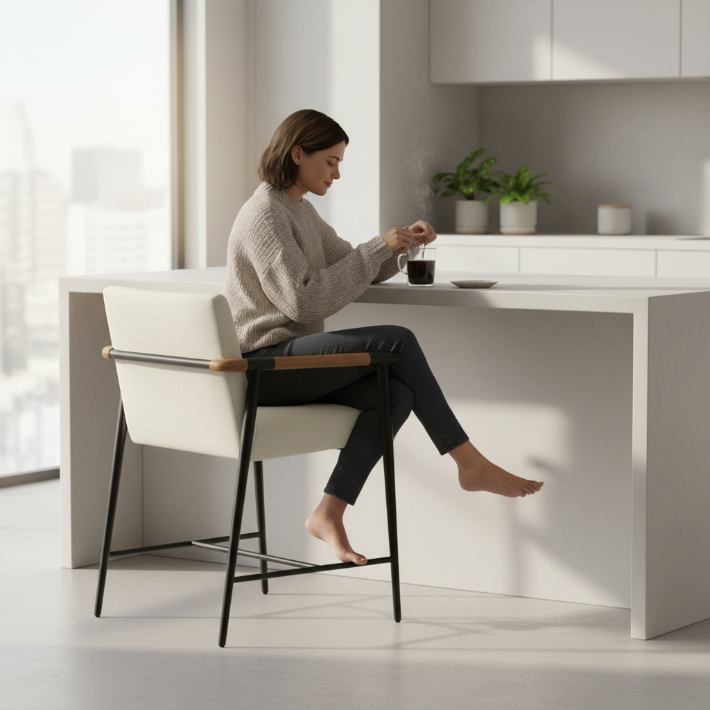 Jovan 23" Counter Stool - Cream Linen