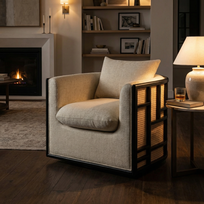 Juniper 32" Swivel Chair - Thames Cream