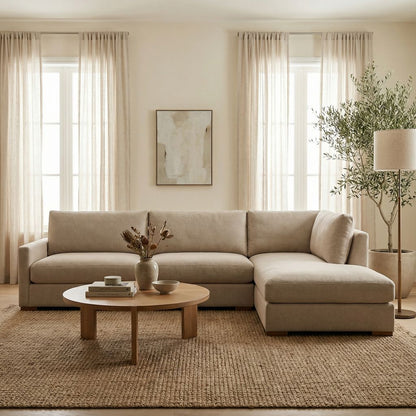 Kelly Express Ship 132" Sofa + Bumper Chaise