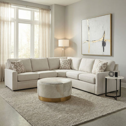 Leah 117" x 117" 5 Cushion Wedge Corner Sectional - Performance Porcelain