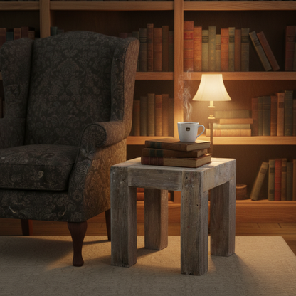 Leon 23" Reclaimed Oak End Table - Light Natural