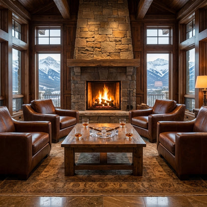 Leonardo 50" Top Grain Leather Chair - Daytona Antique