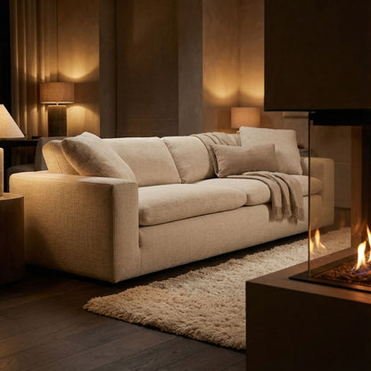 Mabry 96" 2 Cushion Down Sofa - Performance Thames Cream