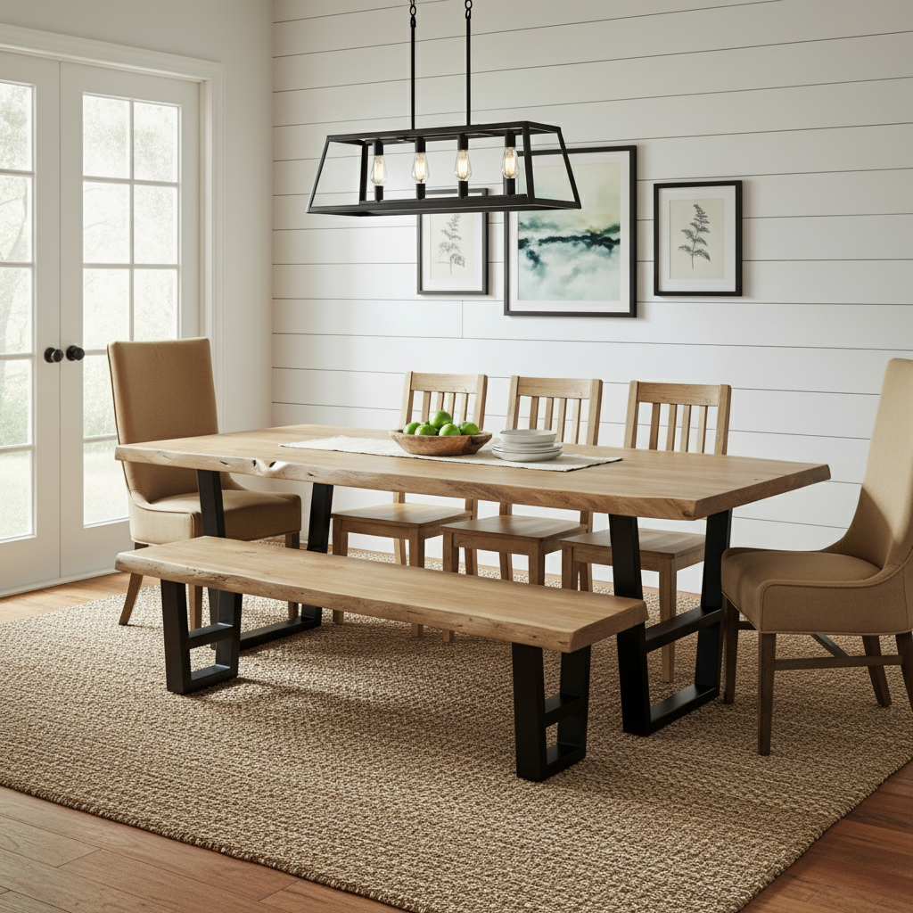 Malcolm Acacia Ladderback Dining Chair - New White Wash