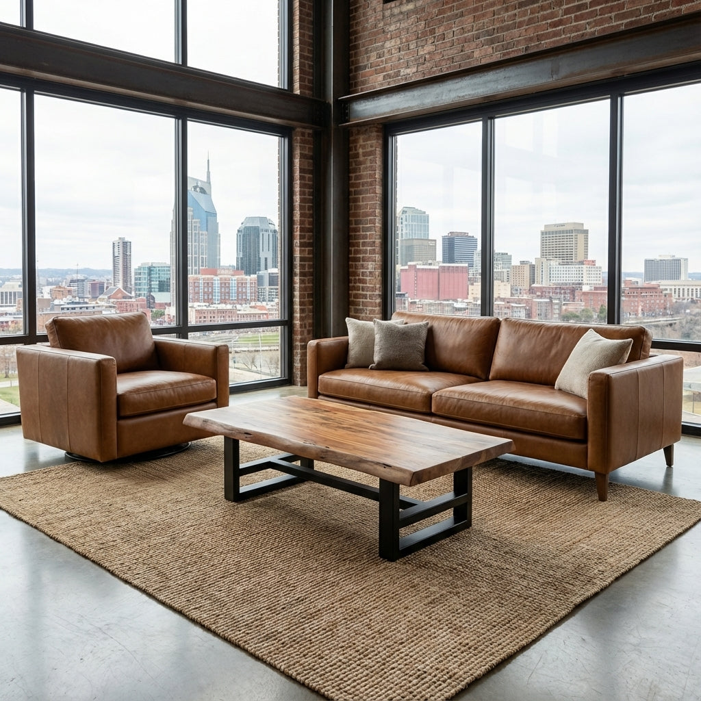 Malcolm Acacia 60" Live Edge Coffee Table - Natural