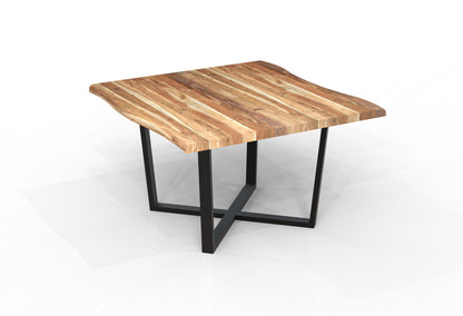 Malcolm 60" Acacia Live Edge Square Counter Table - Natural