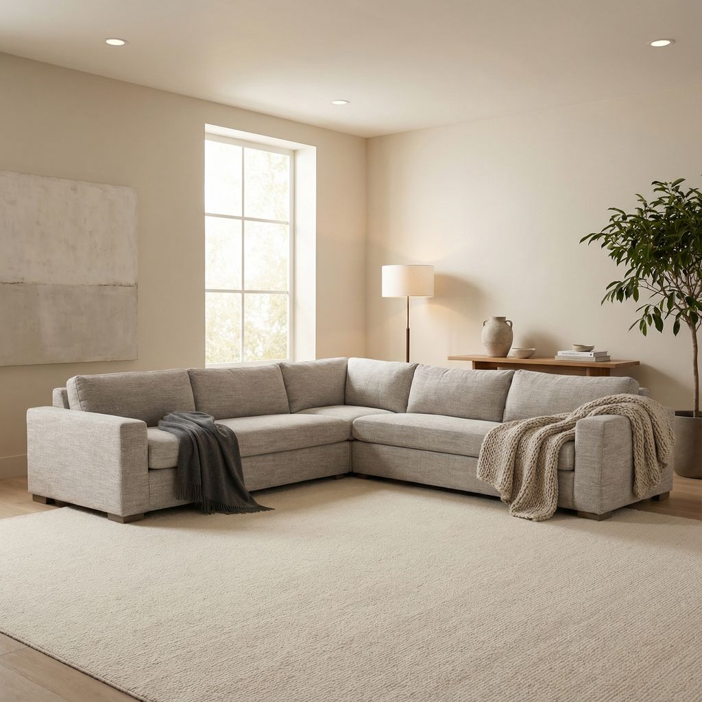 Manassas 118" x 118" Bench Cushion Sectional - Quick Sand