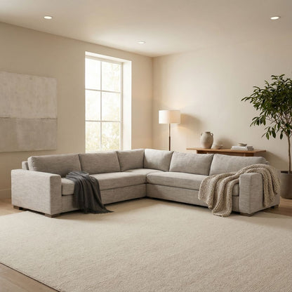 Manassas 118" x 118" Bench Cushion Sectional - Quick Sand