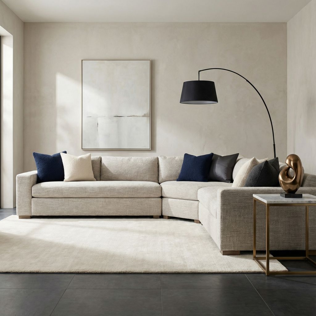 Manassas 138" x 138" Wedge Corner Bench Seat Sectional - Quick Sand