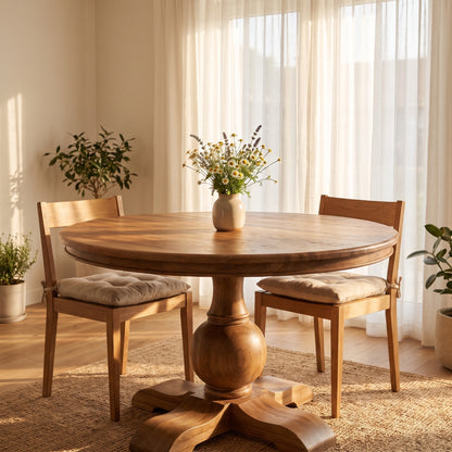 Marcia 53" Round Dining Table - Woodland