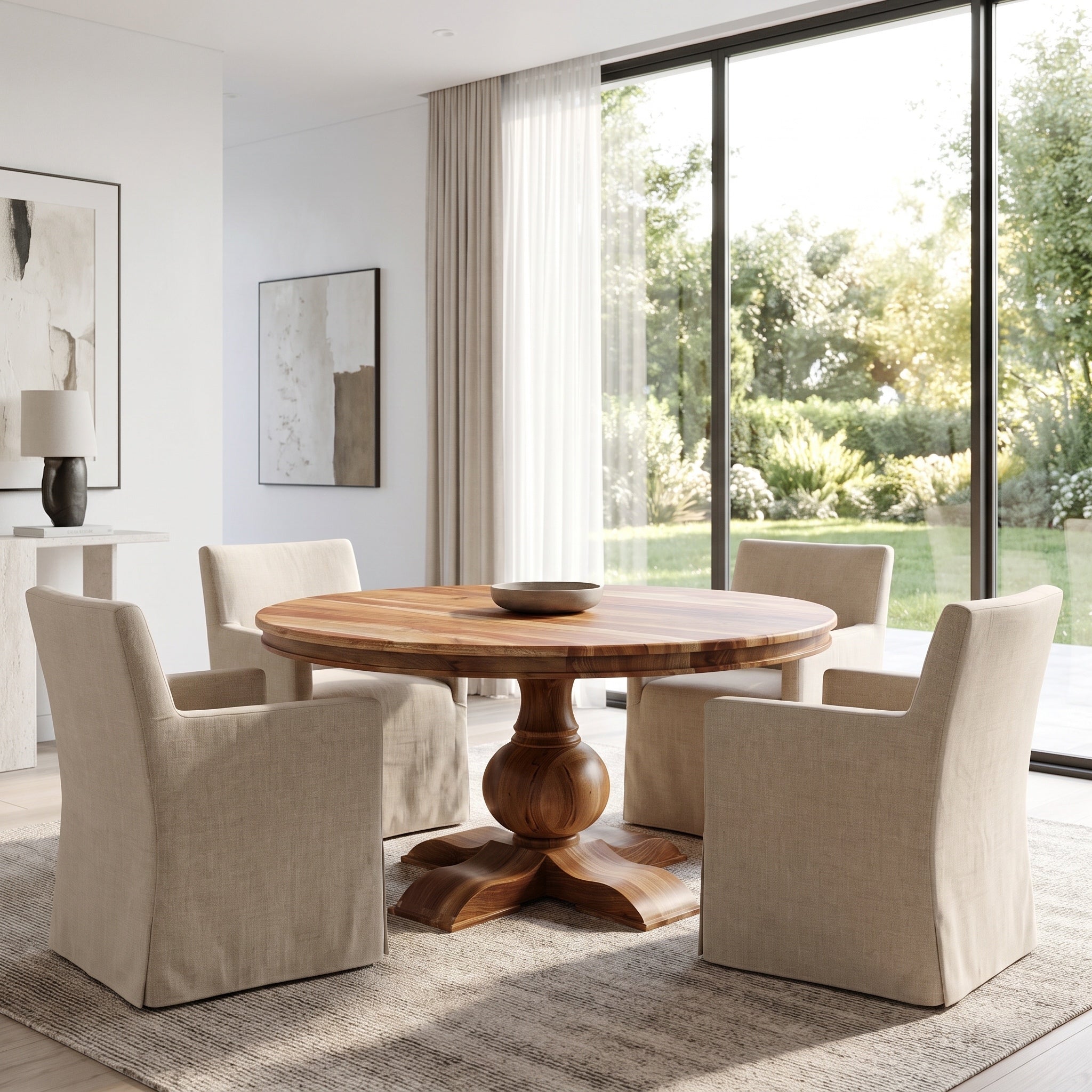 Marcia 60" Round Dining Table - Honeycomb