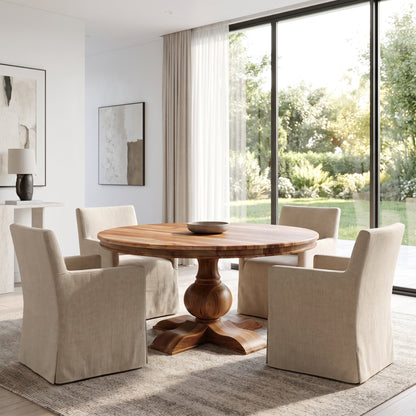 Marcia 60" Round Dining Table - Honeycomb