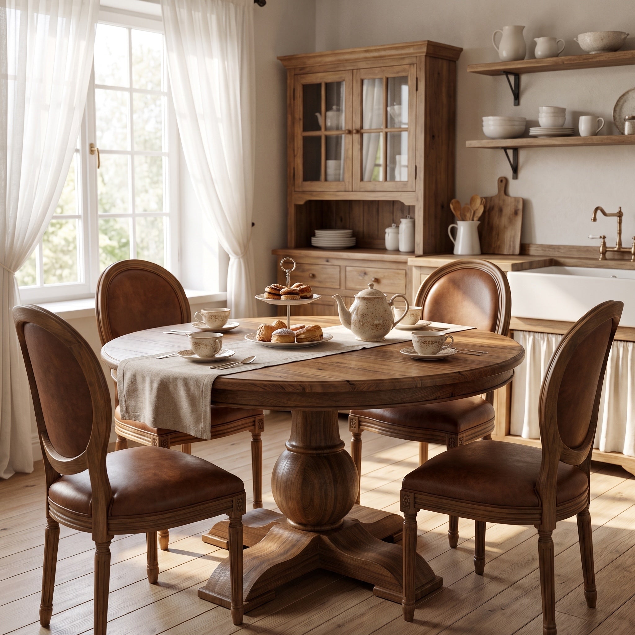 Marcia 60" Round Dining Table - Woodland