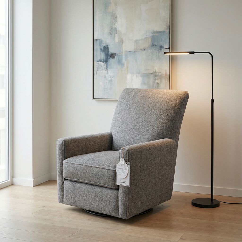 Marcy Express Ship 29" Swivel Glider - Crypton Blue Graphite